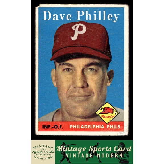 1958 Topps Dave Philley Philadelphia Phillies #116 Baseball Card