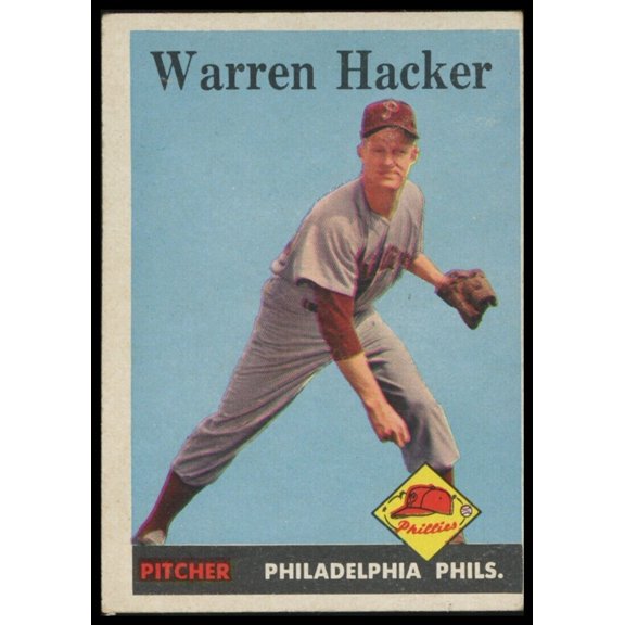 Baseball Card 1958 Topps Warren Hacker #251 Philadelphia Phillies GD OC