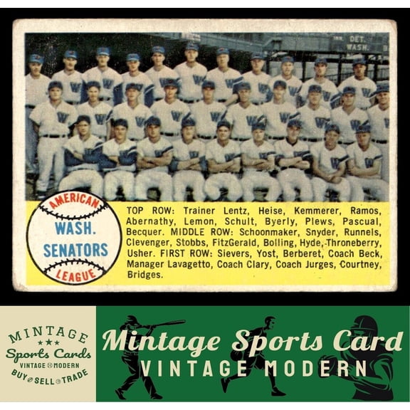 1958 Topps Washington Senators #44