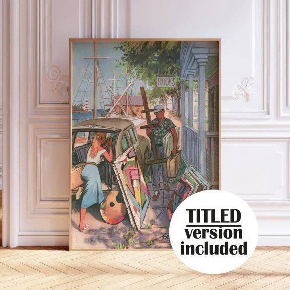 1958 Trendy Retro Magazine Cover Poster, Unframed Size 8x12