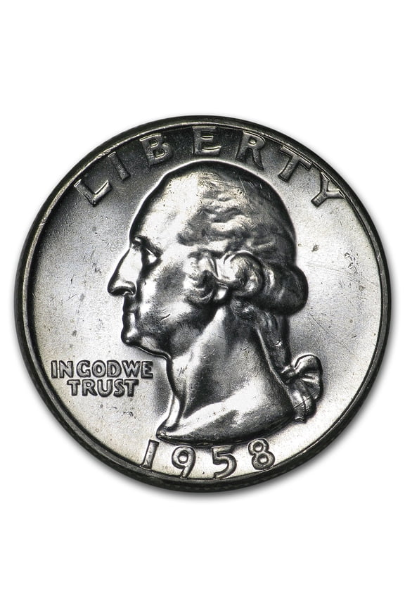 1958 Washington Quarter BU