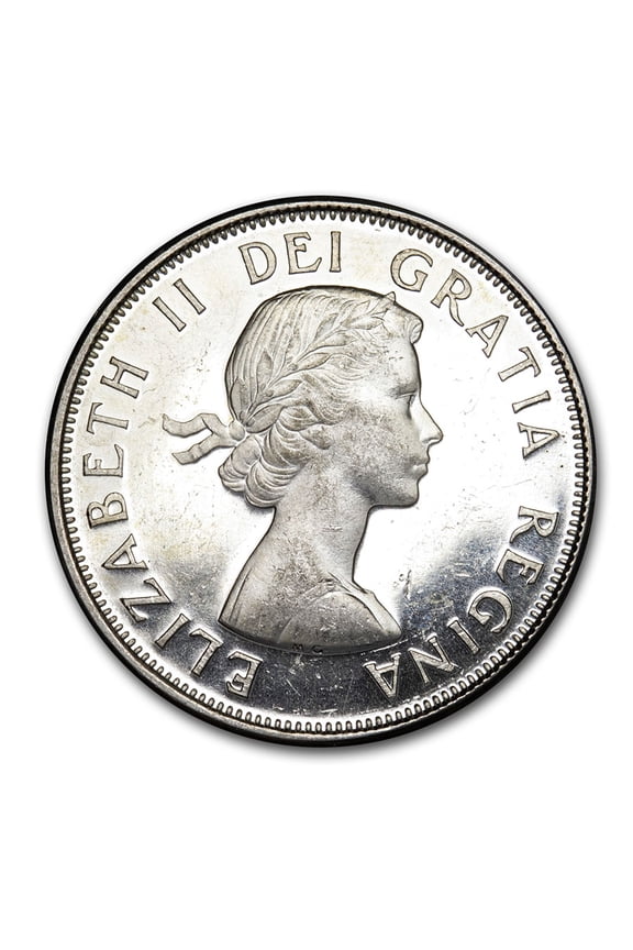 1959-1964 Canada Silver 50 Cents Elizabeth II Avg Circ