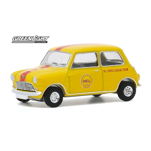 1959 Austin Mini Cooper Seven, Shell Oil - Greenlight 41110/48 - 1/64 scale Diecast Model Toy Car