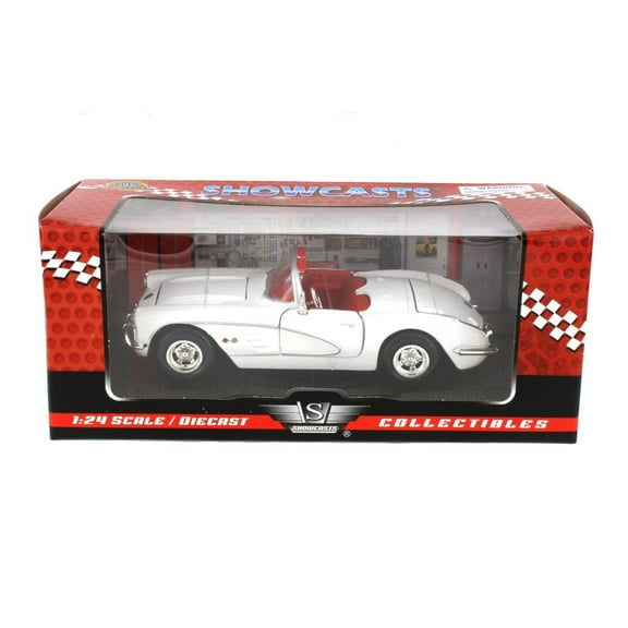 1959 Chevy Corvette Convertible, White - Motor Max 73216WB - 1/24 Scale Diecast Model Car