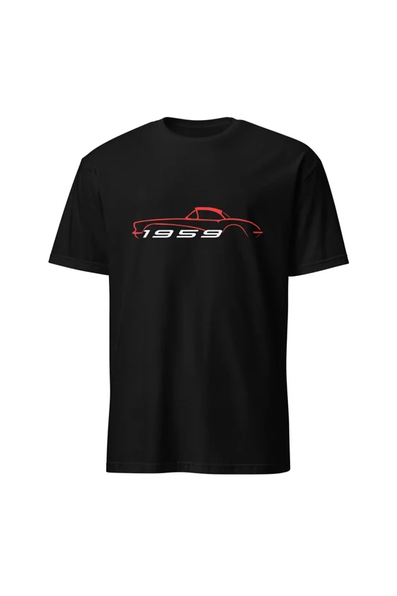 1959 Corvette Silhouette T-Shirt – Classic C1 Outline Graphic Tee