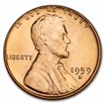 thumbnail image 1 of 1959-D Lincoln Cent BU (Red), 1 of 2