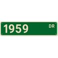 thumbnail image 1 of 1959 Street Signs, 1959 Decor 1959 Sign Born in 1959 Birthday Gift, Wall Decor for Home/Bedroom/Man Cave, Quality Metal Signs 16x4 Inch, 1 of 6