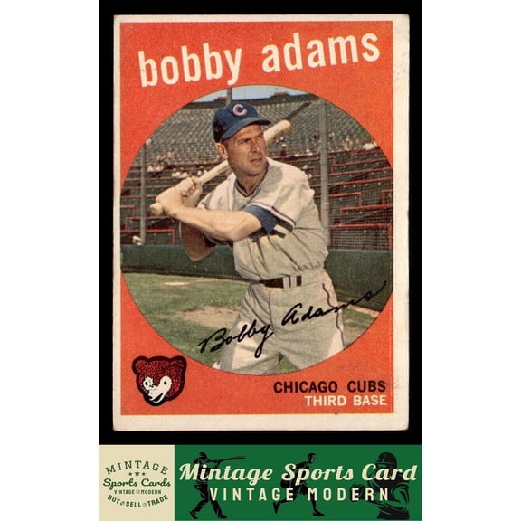 1959 Topps Bobby Adams #249 Chicago Cubs MLB Baseball Card