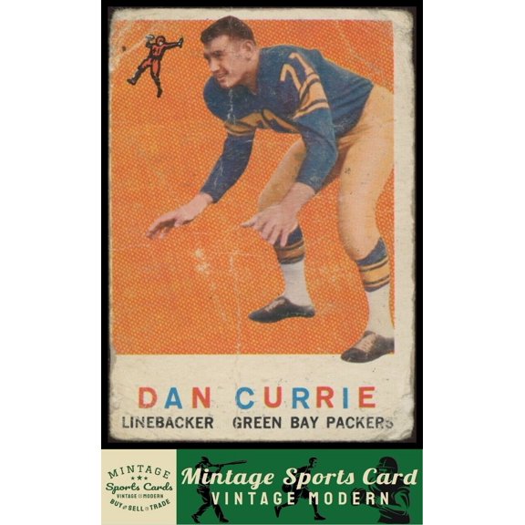 1959 Topps Dan Currie RC #162 Green Bay Packers Football Card