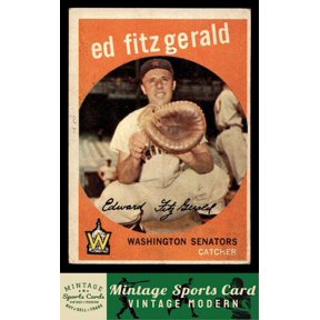 1959 Topps Ed Fitzgerald #33 Washington Senators Baseball Card