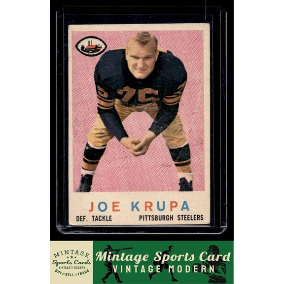 1959 Topps Joe Krupa #144 Pittsburgh Steelers NFL Football Trading Card