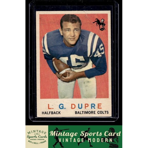 1959 Topps L G Dupre #163 VG VG+ Baltimore Colts Football Card