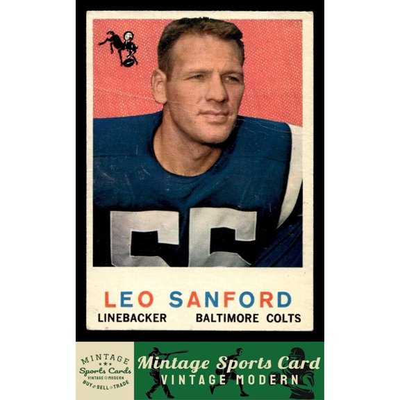 1959 Topps Leo Sanford #149 Baltimore Colts Football Card VG/VG+