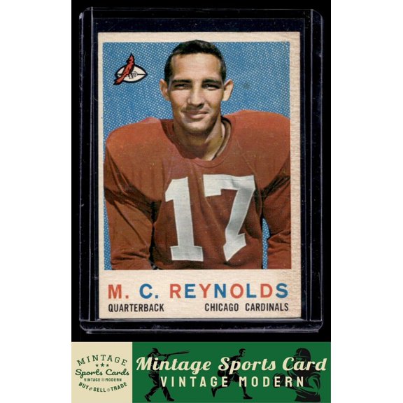 1959 Topps M.C. Reynolds #135 RC Chicago Cardinals Football Card