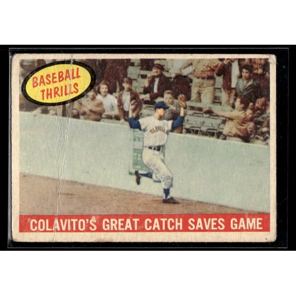 1959 Topps Rocky Colavito #462 BT Cleveland Indians Baseball Card