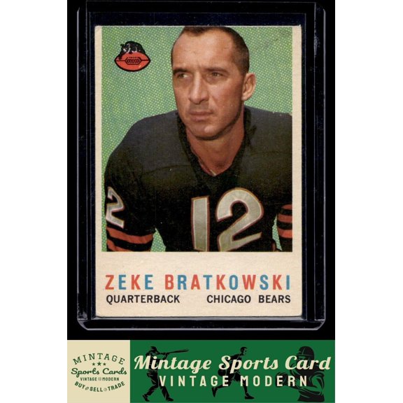 1959 Topps Zeke Bratkowski #90 Chicago Bears Football Card
