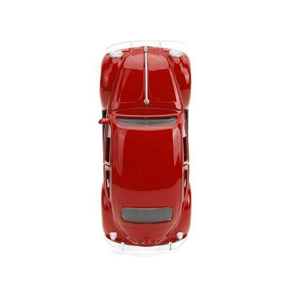 1959 Volkswagen Beetle Graphics & Boxing Gloves Accessory Punch Buggy Series 1 by 32 Scale Diecast Model Car, Red with White