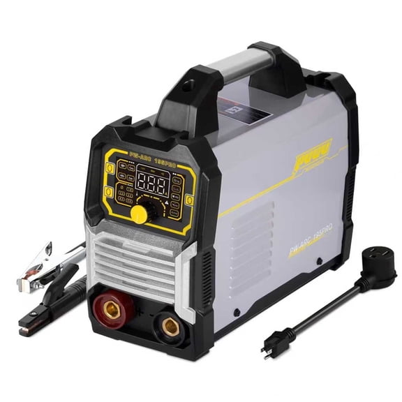 PUWU 195Amp Stick WelderARC/Pulse Stick/Lift TIG/Pulse TIG 4-in-1 Multiprocess Welder110/220V Dual VoltageSynergic Control IGBT Inverter with Portable Welding Machine(SILVER)