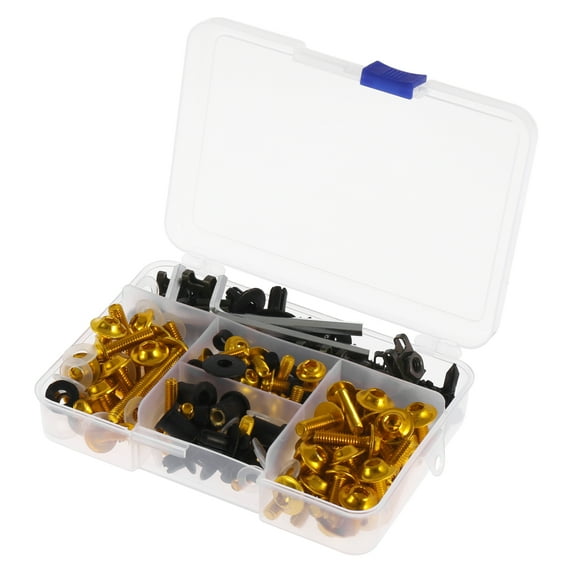 195pcs Motorcycle Fairing Body Bolts Fastener Clip Screws Gold Tone for Kawasaki for Suzuki for Honda for Yamaha for BMW