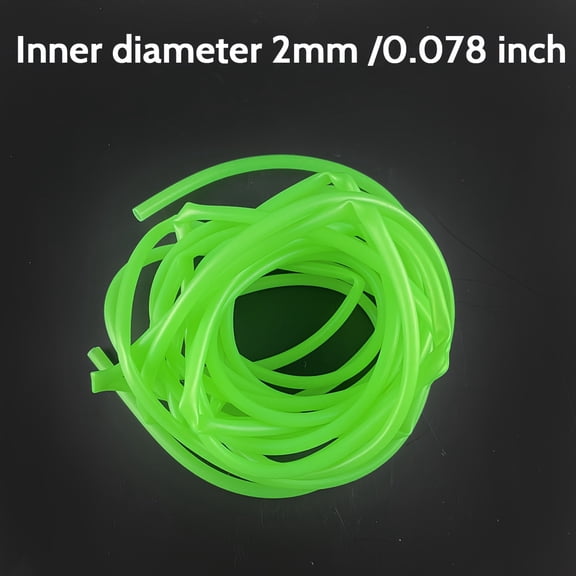 196.85 Inch Luminous Green Silicone Fishing Tubing Flexible Dark Glow Tube 2-4mm for Night Fishing Fly Tying Sea Rig Line Protection