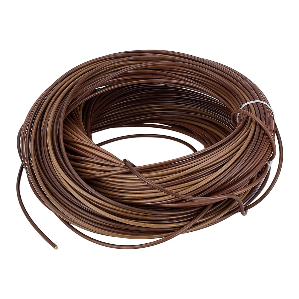 196.8ft Wicker Strips Plastic Rattan Repair 3mm Round Wicker Repair Kit Brown Rattan Strip Furniture Knitting Strips