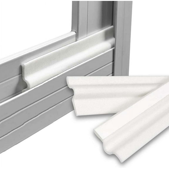 196 Inch Weather Stripping Seal Strip for Window/Door, Self-Adhesive Window Draft Stopper, Foam Window Gap Sealing Strip, Soundproof Windows Insulation for Winter, Weather Strip Door Seal Bottom,White