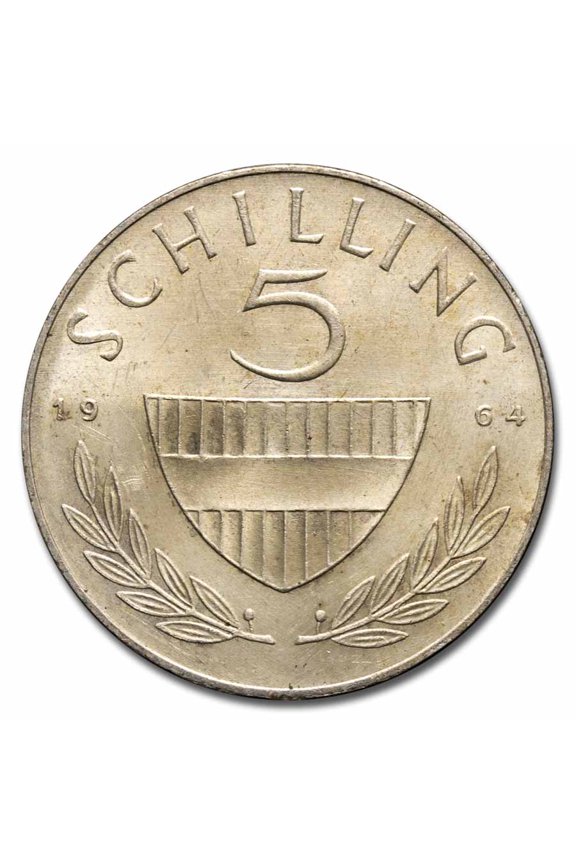 1960-1968 Austria Silver 5 Schilling AU/BU