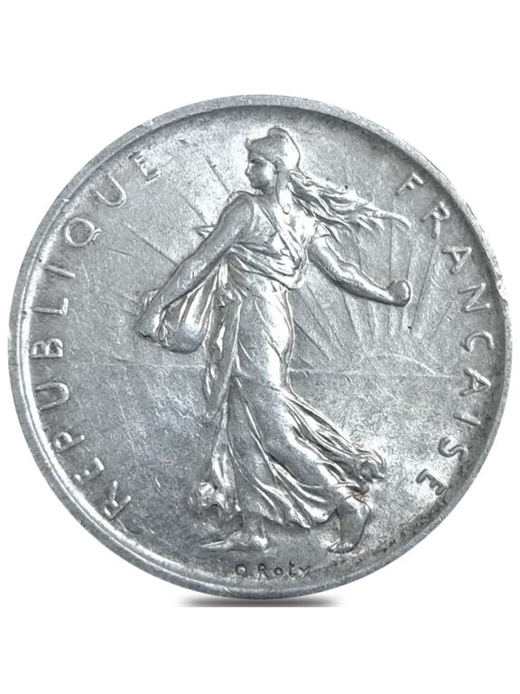 1960-1969 France 5 Francs Silver Coin Avg Circ (Random Year)