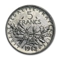 thumbnail image 1 of 1960-1969 France Silver 5 Francs Avg Circ, 1 of 2
