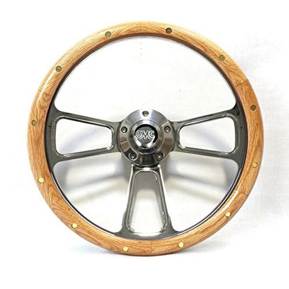 1960 -1969 GMC Pick Up Trucks Oak & Billet Steering Wheel GMC Horn Kit