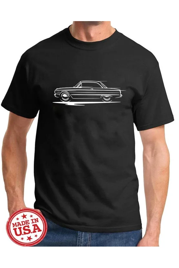 1960-63 Ford Falcon 2 Door Hardtop Redline Design Tshirt NEW FREE SHIP