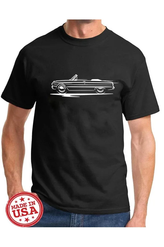 1960-63 Ford Falcon Convertible Redline Design Tshirt NEW FREE SHIP
