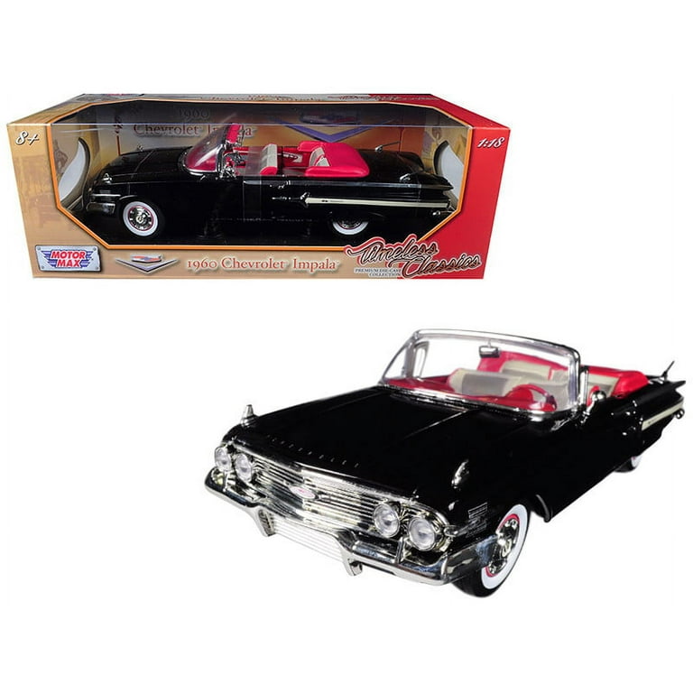 1960 Chevrolet Impala Convertible Black 1/18 Diecast Car