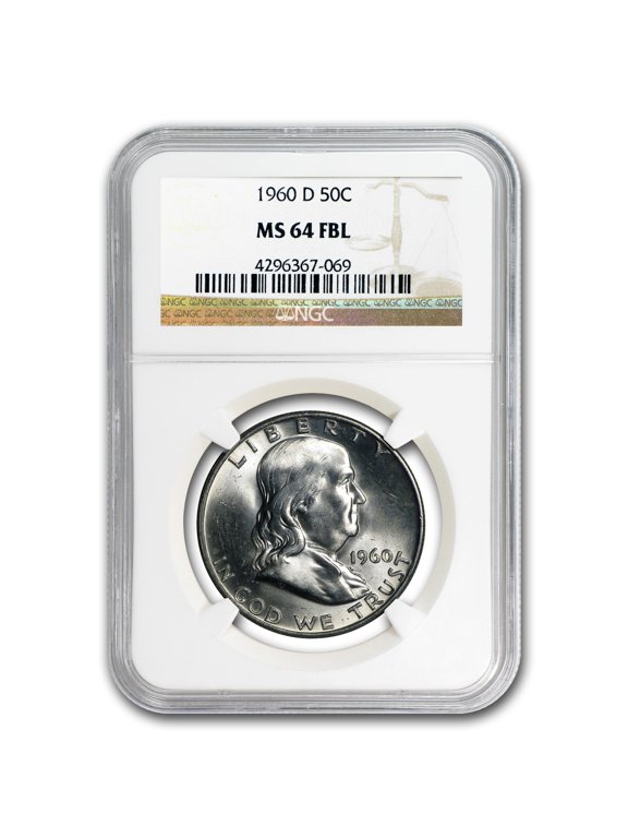 1960-D Franklin Half Dollar MS-64 NGC (FBL)