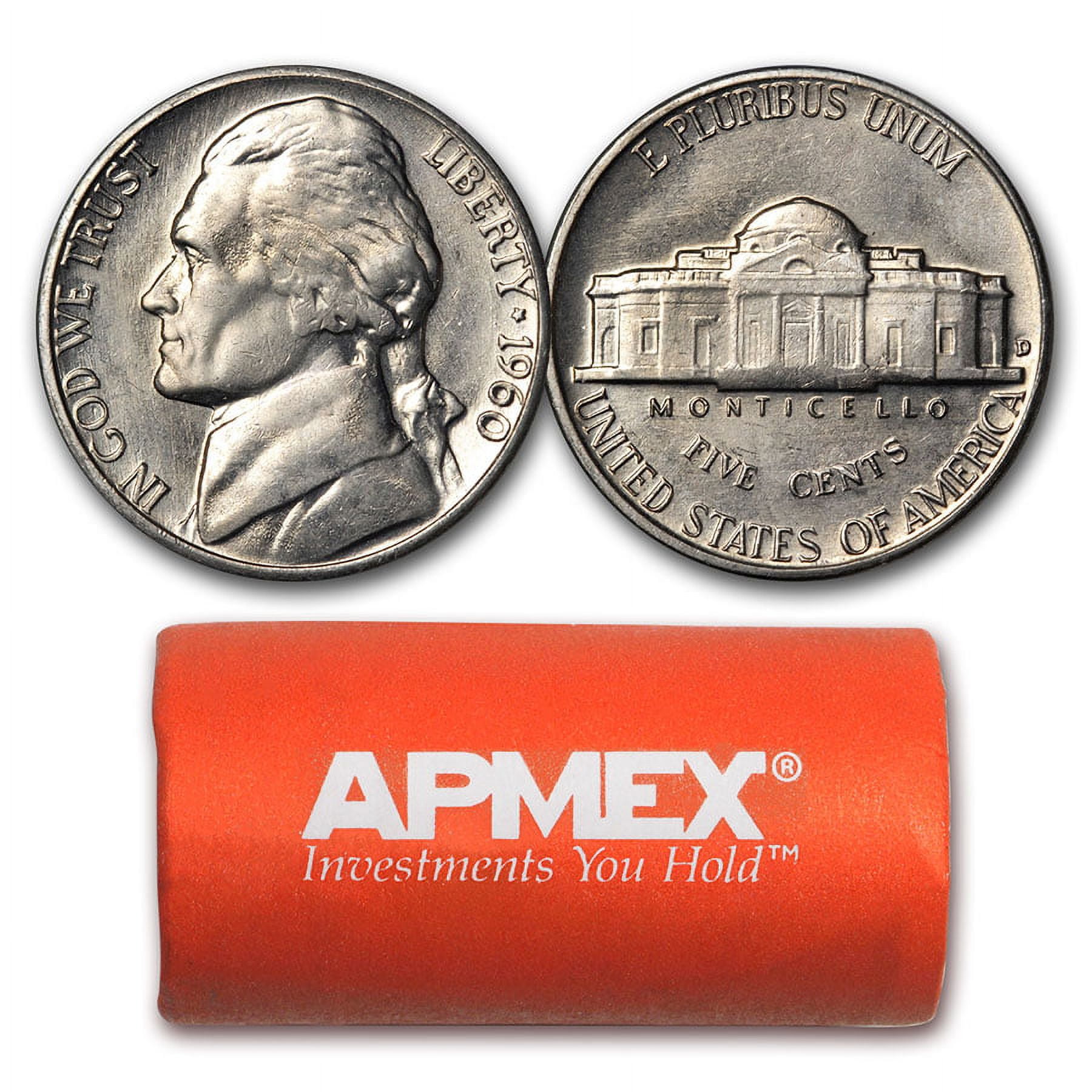 1960-D Jefferson Nickel 40-Coin Roll BU