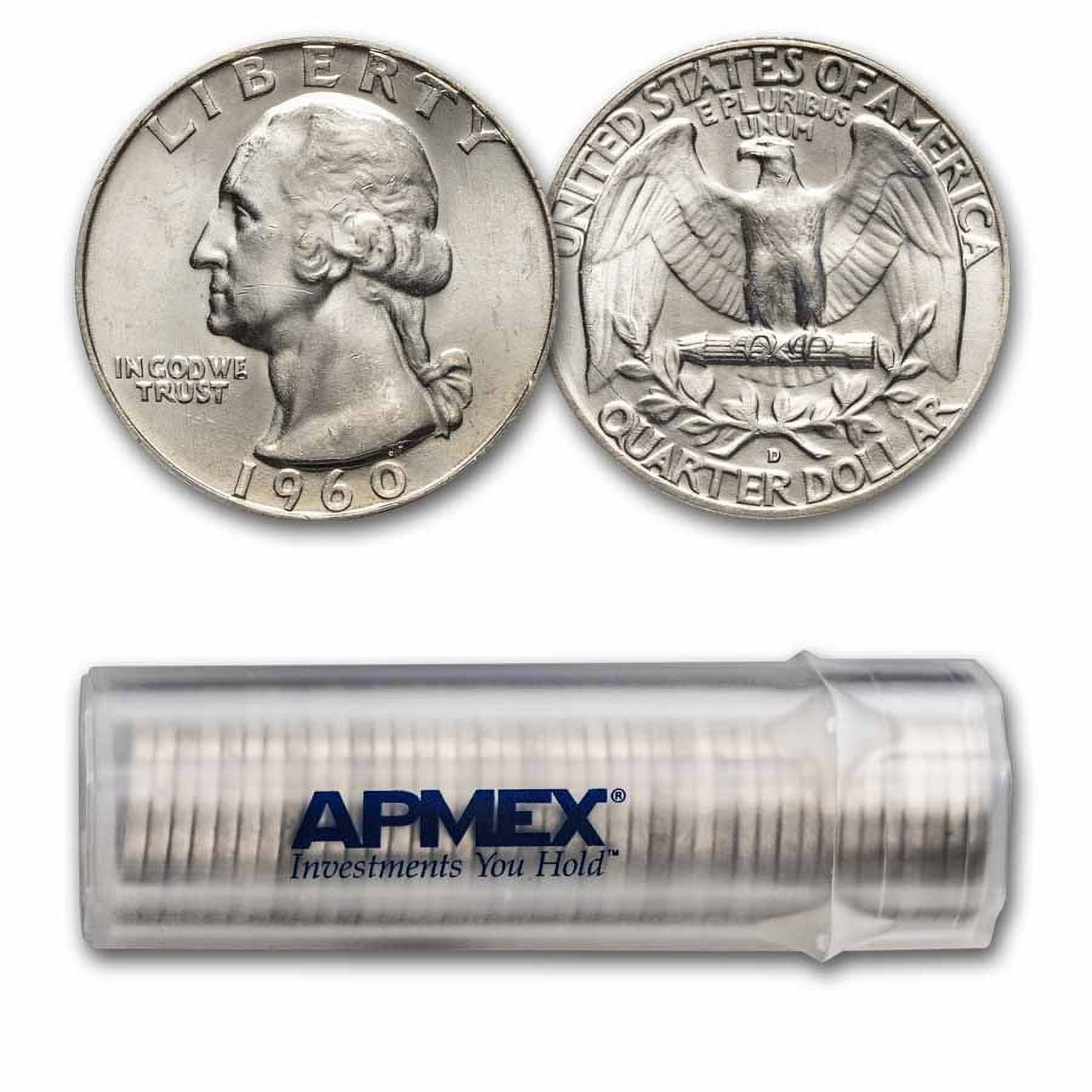 1960-D Washington Quarter 40-Coin Roll BU