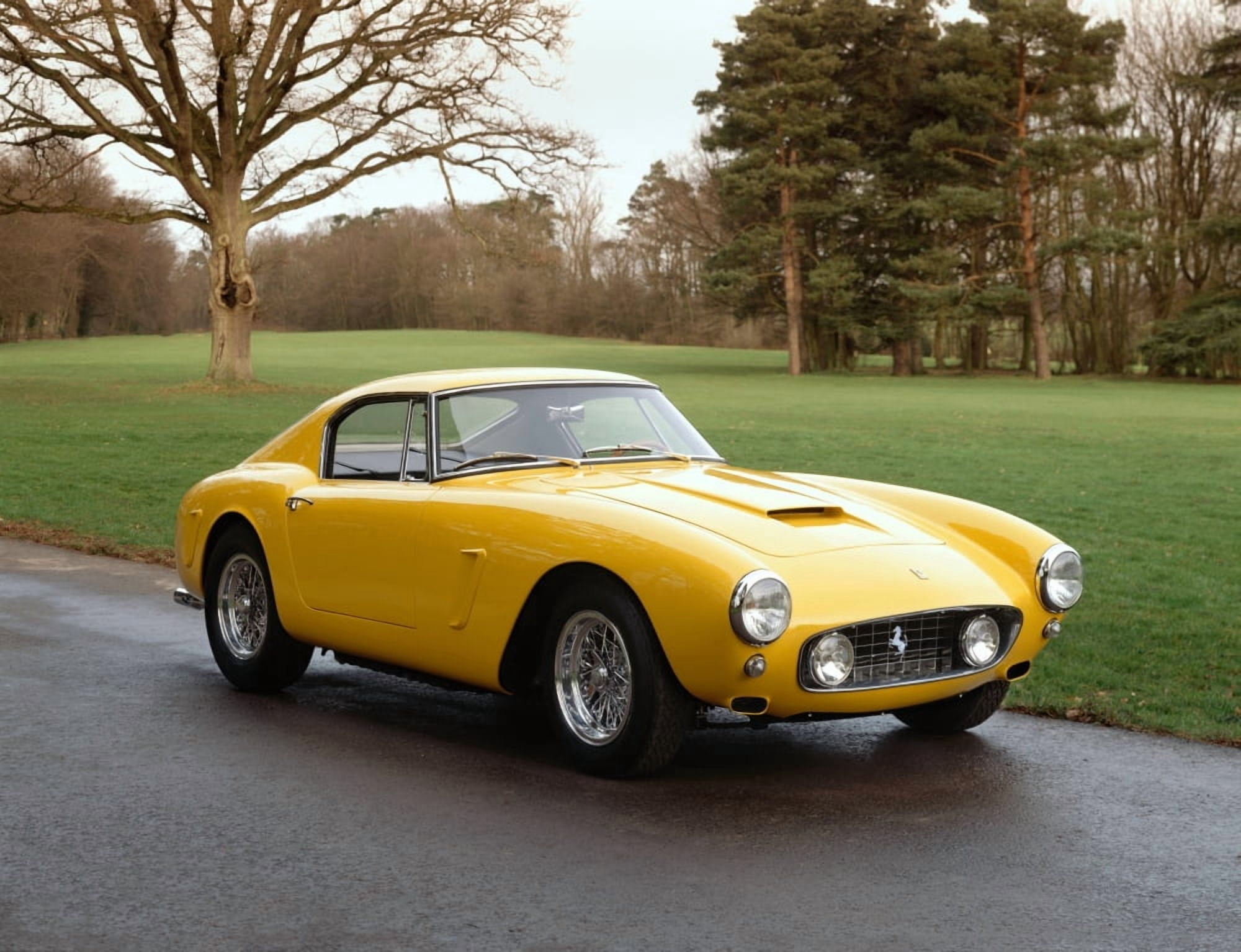 1960 Ferrari 250GT SWB competitzione 30 litre V12 (Type 168) engine producing 280 bhp and a top speed of 268 kmh 167 mph Country of origin Italy Canvas Art - Panoramic Images (22 x 28)
