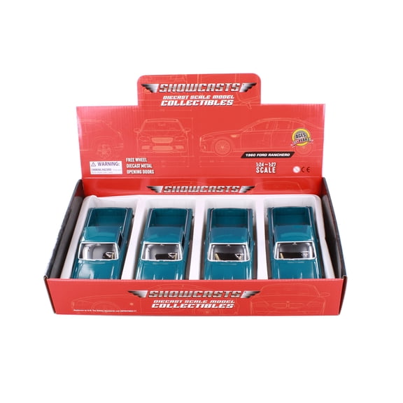 1960 Ford Ranchero, Green - Showcasts 77321D - Set of 4 1/24 Scale Diecast Model Cars