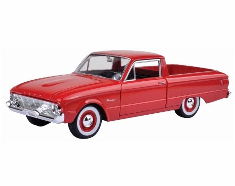 1960 Ford Ranchero Pickup Truck, Red - Motormax 79321 - 1/24 Scale Diecast Model Car