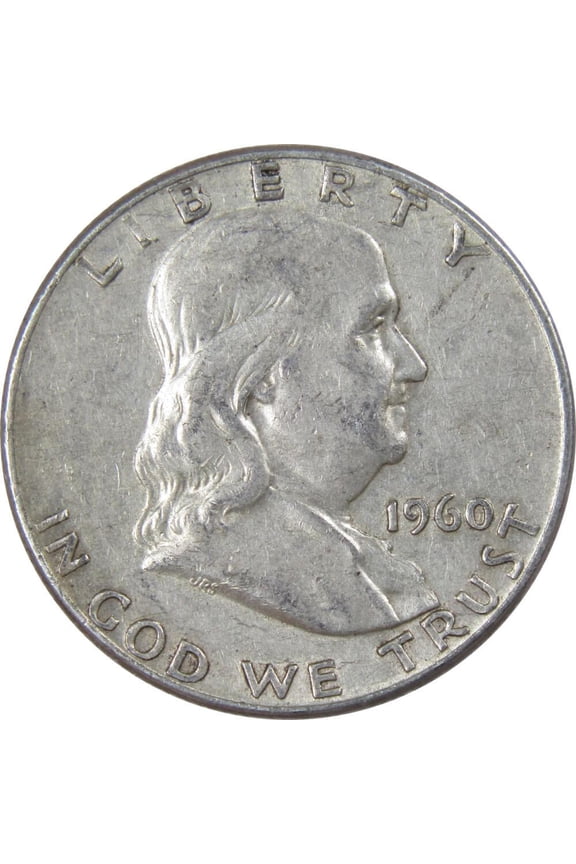 1960 Franklin Half Dollar VF Very Fine 90% Silver 50c US Coin Collectible
