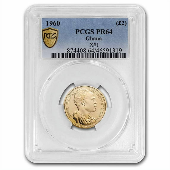1960 Ghana Gold 2 Pounds PR-64 PCGS