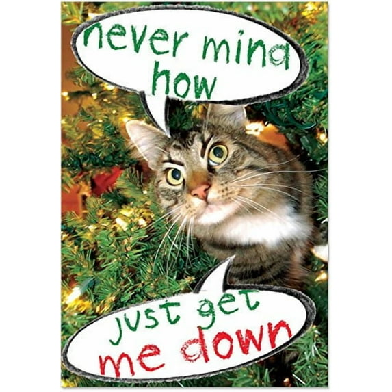 1960 Never mind how just get Funny Christmas Paper Card with Envelope