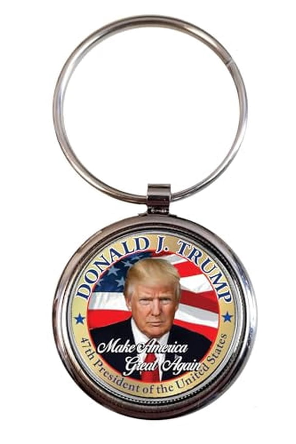 47th President Donald J. Trump Commemorative Metal Keychain