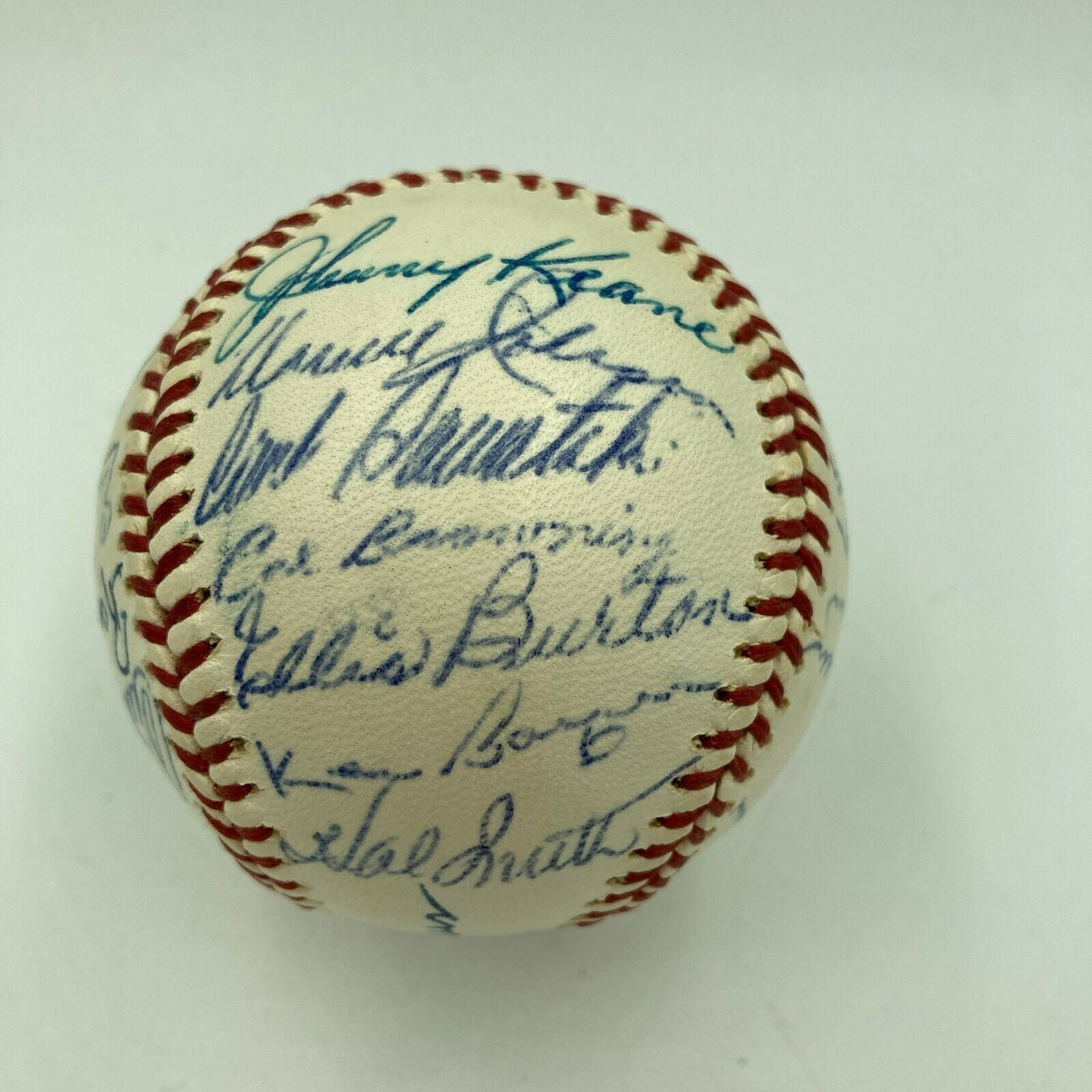 1960 St. Louis Cardinals Team Signed Baseball Stan Musial Curt Flood