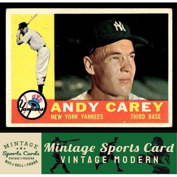 1960 Topps Andy Carey #196 New York Yankees Baseball Card