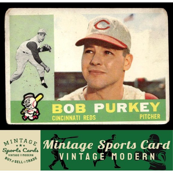 1960 Topps Bob Purkey Cincinnati Reds #4 MLB Baseball Trading Card