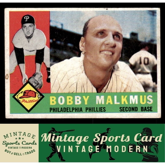 1960 Topps Bobby Malkmus #251 Philadelphia Phillies PR/FR Baseball Card