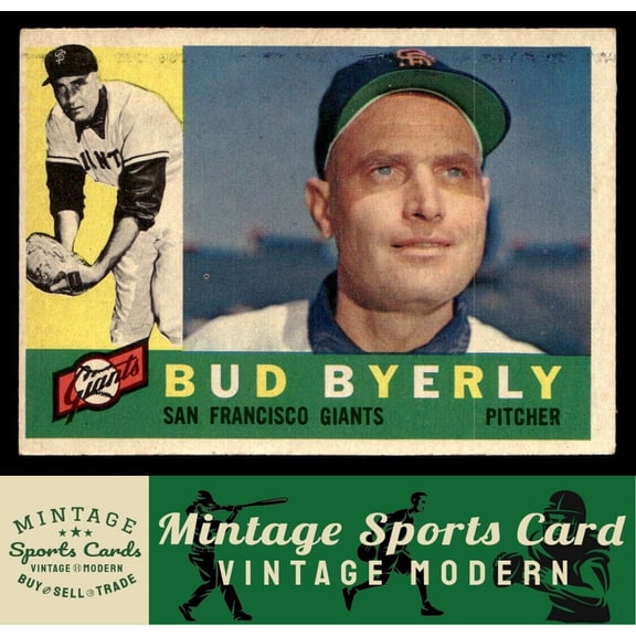 1960 Topps Bud Byerly #371 San Francisco Giants Baseball Card