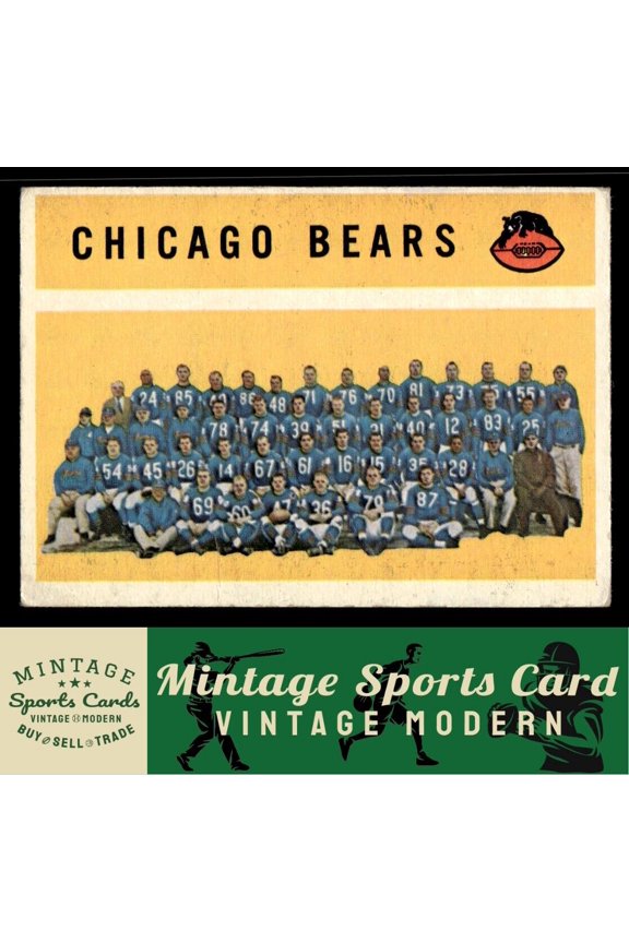 1960 Topps Chicago Bears CL TC Football Card #21 VG VG+