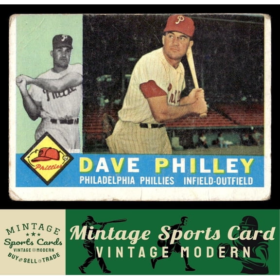 1960 Topps Dave Philley Philadelphia Phillies #52 Baseball Card